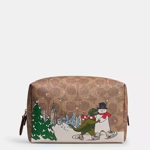 NWT Limited COACH Rexy and Snowman Cosmetic Pouch Case CY304 - Picture 2 of 10